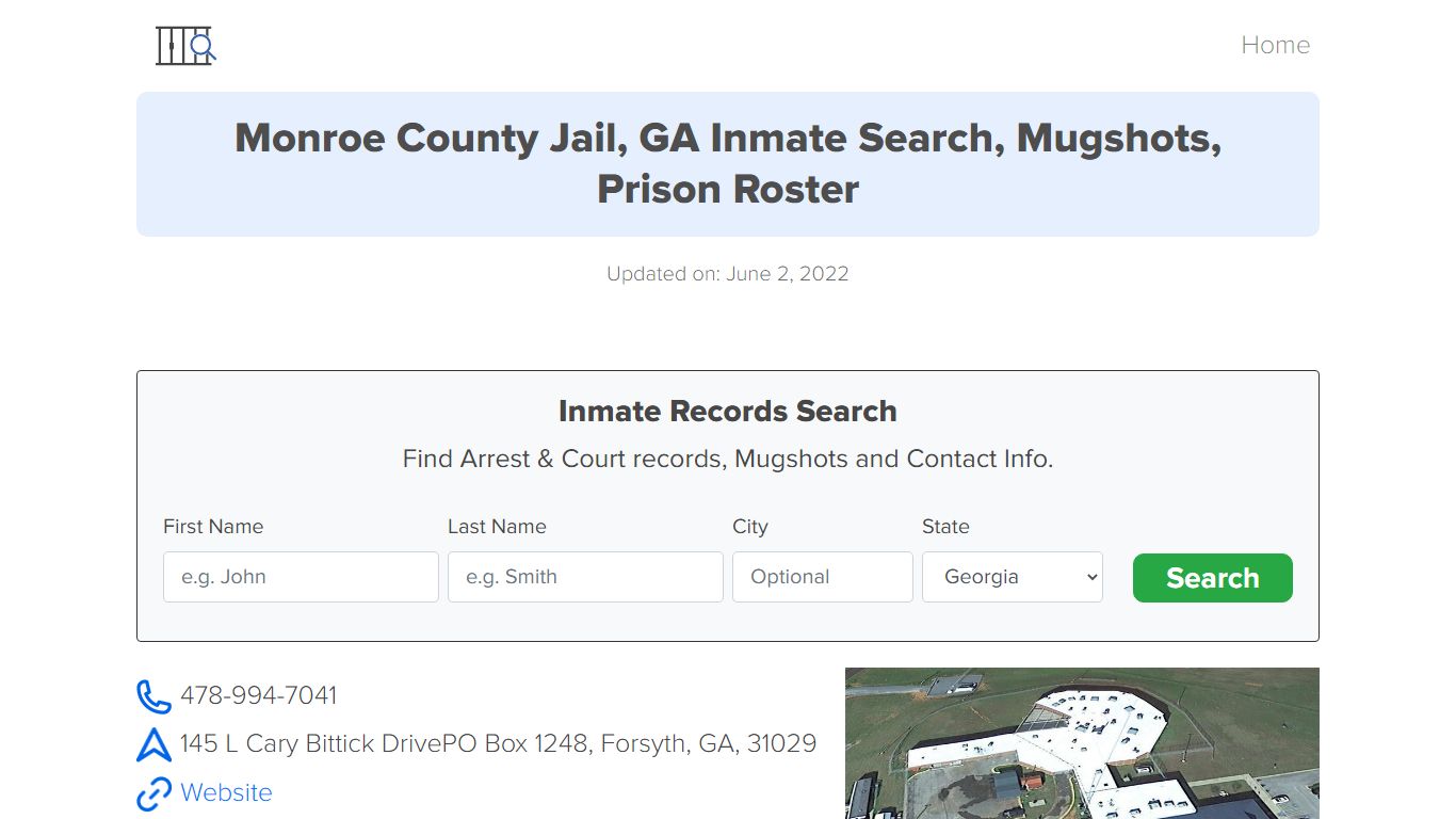 Monroe County Jail, GA Inmate Search, Mugshots, Prison ...